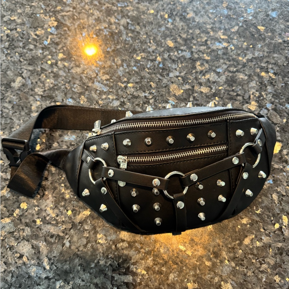 Killstar Hexcellent Studded Black waist Bag Fanny pack - Picture 3 of 8
